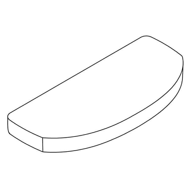 White Plastic Close Coupled Tank Cover