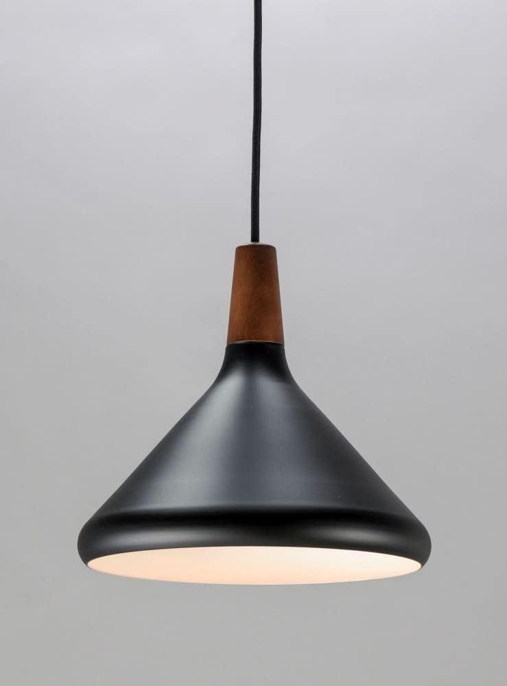 Maxim Lighting Nordic - 7" One Light Pendant, Walnut/Black Finish