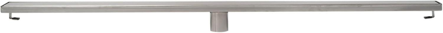 47" Polished Stainless Steel Linear Shower Drain with Solid Cover