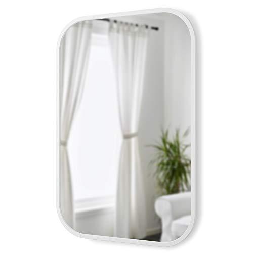 Modern Black Rubber Rim Full-Length Rectangular Mirror