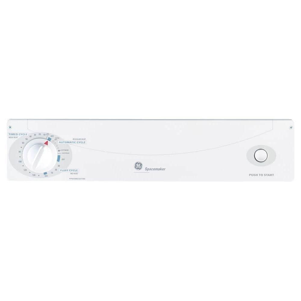 Compact White Stackable Electric Dryer with DuraDrum Interior