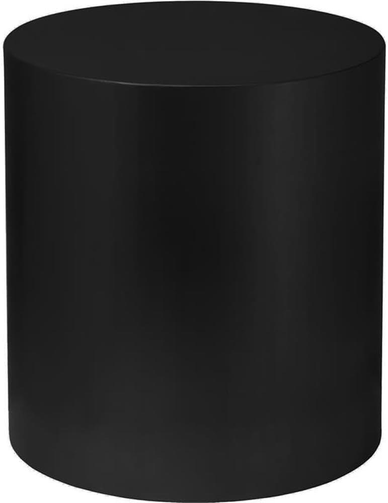 Meridian Furniture Cylinder Round Matte Black Metal End Table