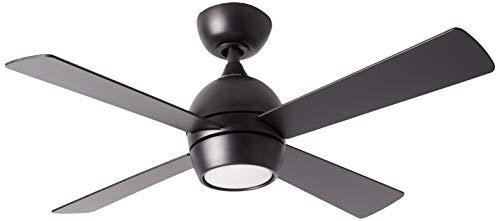 Indi Ceiling Fan + Light - Matte Black / 44"