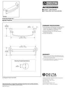 Delta Cassidy 18 in. Glass Shelf with Towel Bar