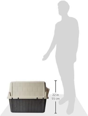 Petmate Aspen Pet Petbarn 3 Plastic Outdoor Dog House, 32" Medium for Pets 25-50 lb, Tan