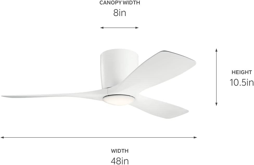 Ochre 48'' 3 Blade Ceiling Fan with LED Light Kit