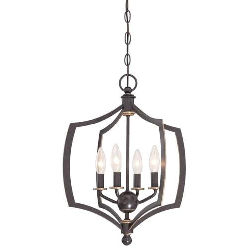 Mini Chandelier 4 Light Downton Bronze/Gold In Transitional Style 20.25 Inches Tall By 16 Inches Wide     -Traditional Installation Minka Lavery