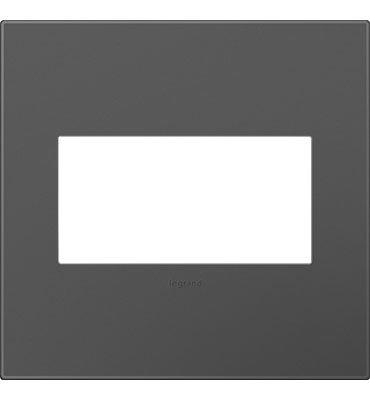 Magnesium 2-Gang Screwless Wall Plate with Metal Frame