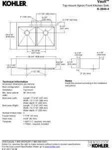 Vault™ 35.75" L x 24.3125" W Double Basins Farmhouse Kitchen Sink
