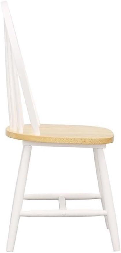 Coaster Farmhouse Windsor Wood Dining Chairs in White