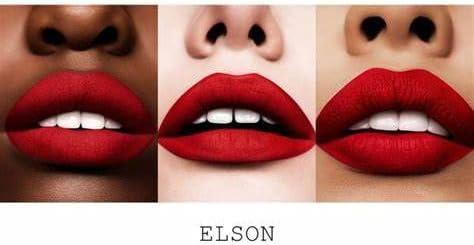 Elson Blue Red Matte Moisturizing Lipstick Stick