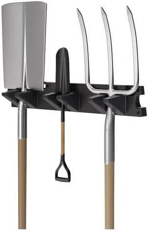 Black Resin Wall-Mounted Tool Hanger with 60 lb Capacity