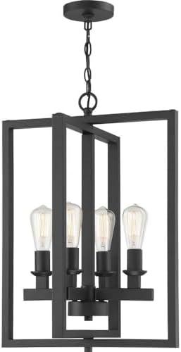 53134-FB-Craftmade Lighting-Chicago - Four Light Foyer in Transitional Style - 18 inches wide by 25.5 inches high-Flat Black Finish    -Traditional
