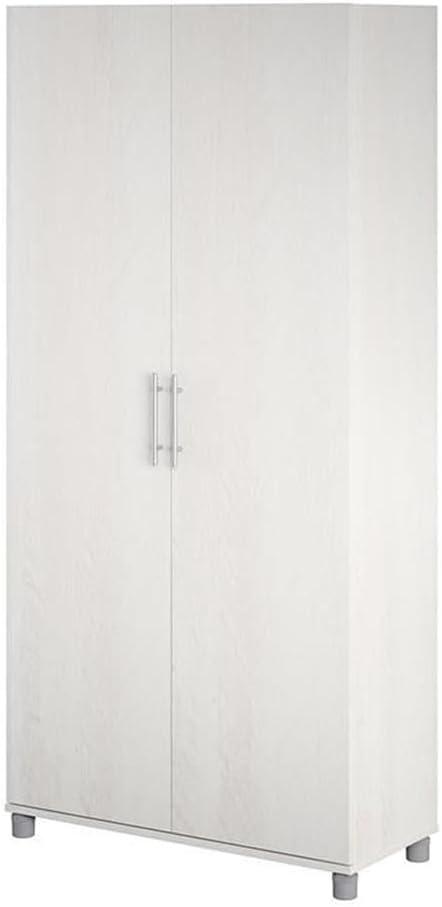 Systembuild Camberly 36" Utility Storage Cabinet, Ivory Oak