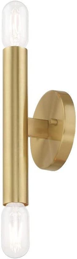 Livex Lighting Copenhagen 2 - Light Wall Light in  Satin Brass
