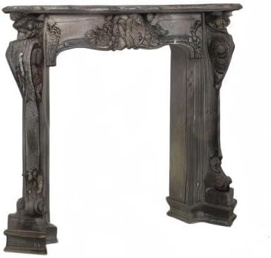 Storied Home Ornate Decorative Fireplace Mantel Black: Wall Mount, MDF Frame, Adult Assembly