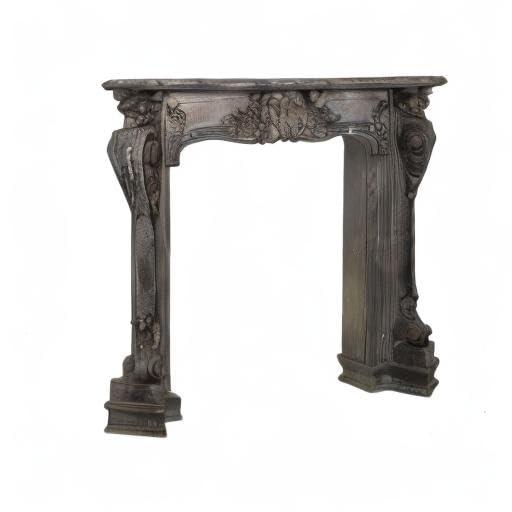 Storied Home Ornate Decorative Fireplace Mantel Black: Wall Mount, MDF Frame, Adult Assembly