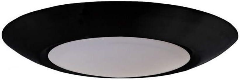 Sleek Polished Nickel 7'' LED Flushmount with Dimmable White Bowl Shade