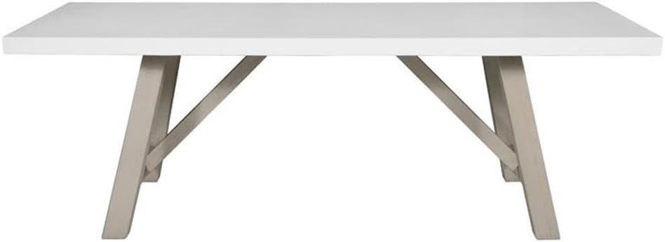 Millis Urban Industrial 8-Seater Dining Table with Concrete Top