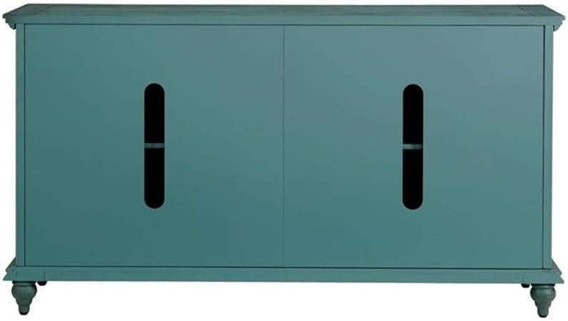 Martin Svensson Home Garden District Solid Wood TV Stand for TVs up to 70", Rustic Turquoise