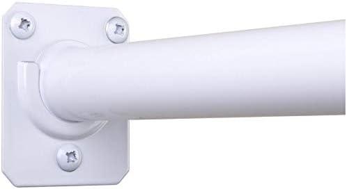 White Heavy Duty Adjustable Closet Rod, 30-48 Inch