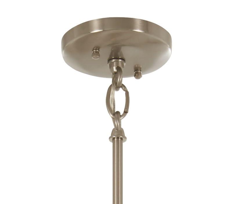 Minka Lavery Nickel Stone Pendant Chandelier 14 1/2" Wide Farmhouse Seeded Glass Shade 4-Light Fixture for Dining Room House Home