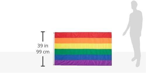 Rainbow Pride Flag 3x5 Feet Nylon with Brass Grommets