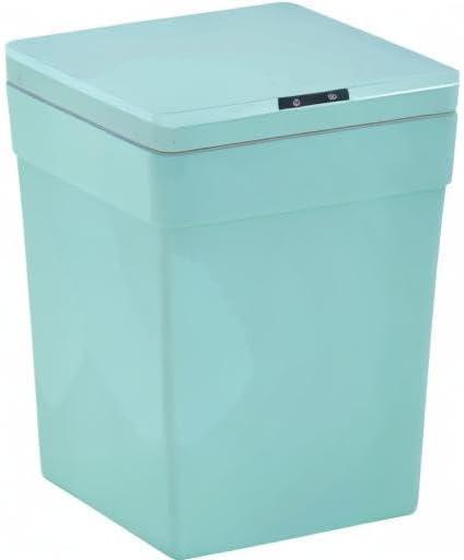 CL.HPAHKL 13 Gallon Touch Free Automatic Trash Can with Lid, Plastic Motion Sensor Kitchen Garbage Can, Touchless Trashcan Trash Bin for Bathroom, Office, Home, Blue