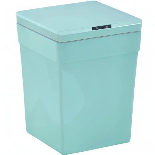 CL.HPAHKL Bote de Basura Automático sin Contacto de 13 Galones con Tapa, Bote de Basura de Cocina con Sensor de Movimiento de Plástico, Bote de Basura sin Contacto para Baño, Oficina, Hogar, Azul