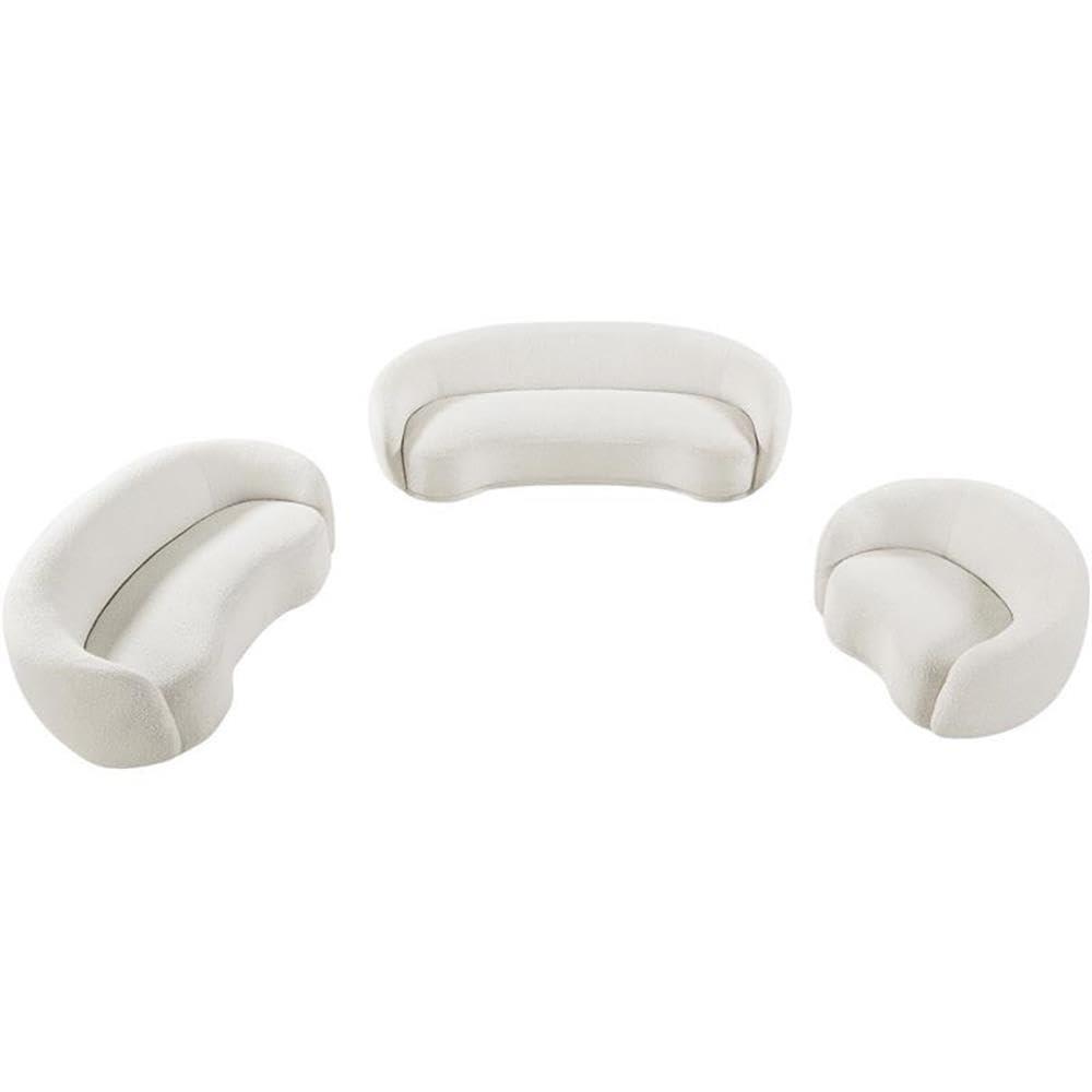Meridian Furniture Hyde Modern Boucle Loveseat, Cream