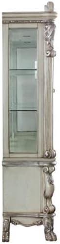 ACME Dresden Wood 6-Door Hutch and Buffet in Vintage Bone White