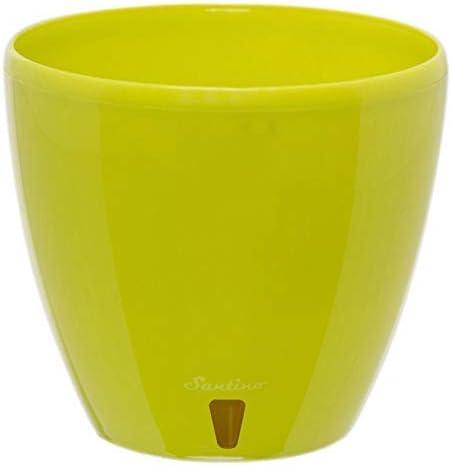 Lime Green 10-inch Plastic Self-Watering Planter