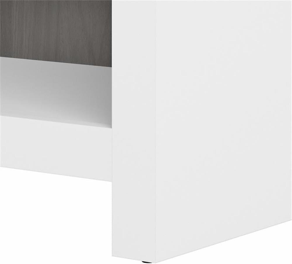 Echo White and Gray Counter Height Dining Table with Shelves