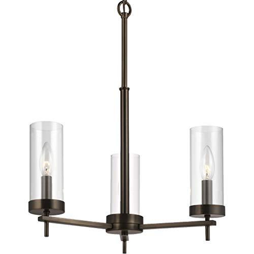 Zire Mini 3-Light Chrome Chandelier with Clear Glass Shades