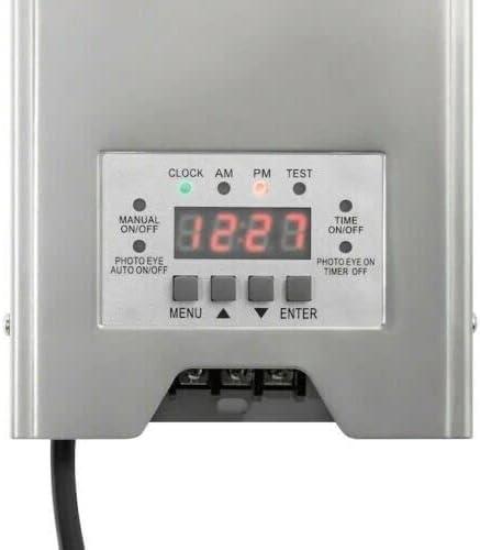 Kichler 200W 120V  Multi-Tap Landscape Lighting Transformer with Digital Timer - Stainless Steel