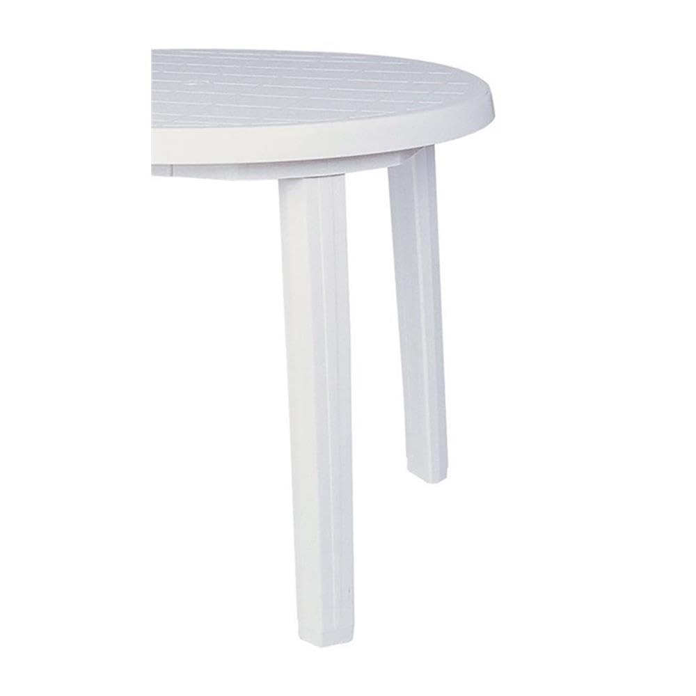 Compamia Ronda 36" Round Resin Outdoor Patio Dining Table in White
