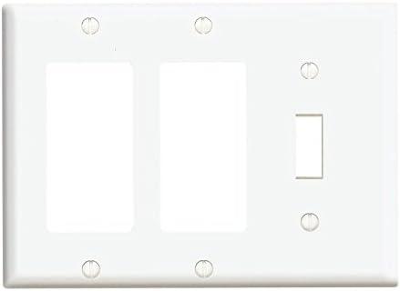 White Thermoset 3-Gang Toggle and Decora Wall Plate