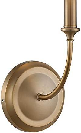 Vibrant Gold Brass and Silk Shade Sconce