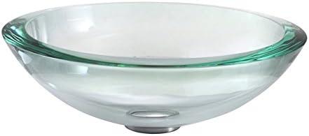 KRAUS 34 mm Thick Glass Vessel Sink in Clear
