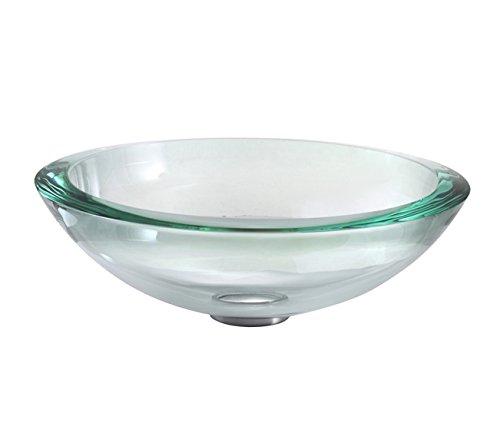 KRAUS 34 mm Thick Glass Vessel Sink in Clear