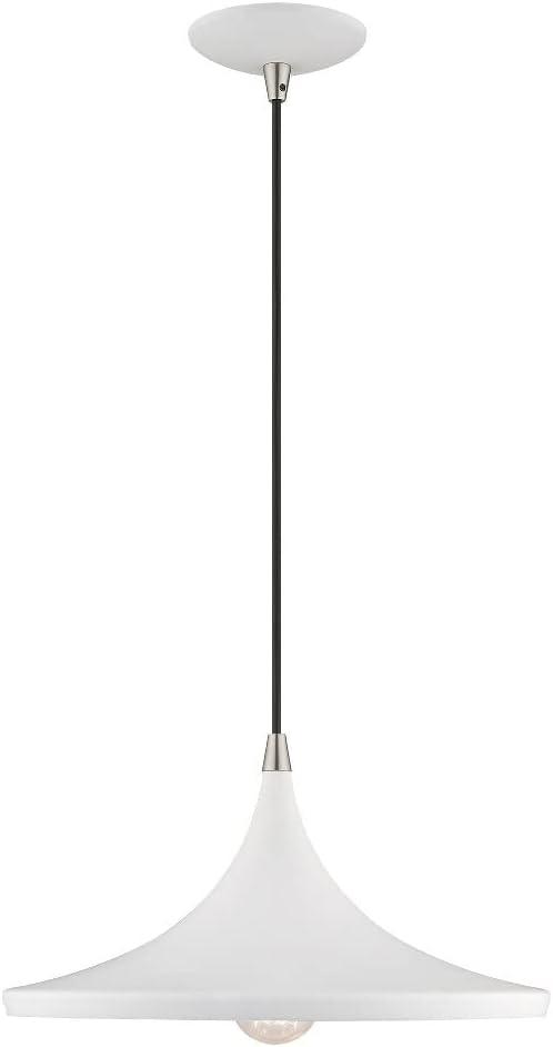 Livex Lighting Metal Shade 1 - Light Chandelier in  Black