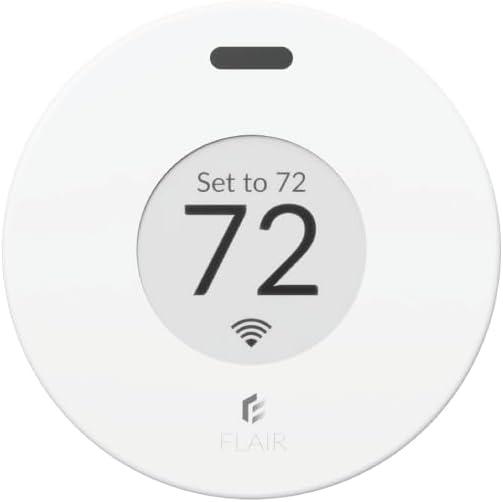 Flair Puck, WiFi Wireless Thermostat (Pearl White). Controls Flair Smart Vents. Compatible with Alexa, works with ecobee, Honeywell smart thermostats, and Google Assistant.