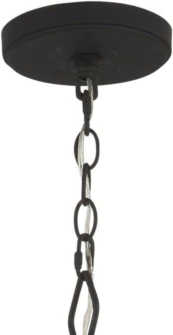 Halifax Textured Black 5-Light Candelabra Chandelier