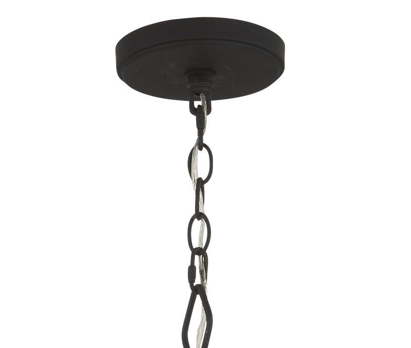 Halifax Textured Black 5-Light Candelabra Chandelier