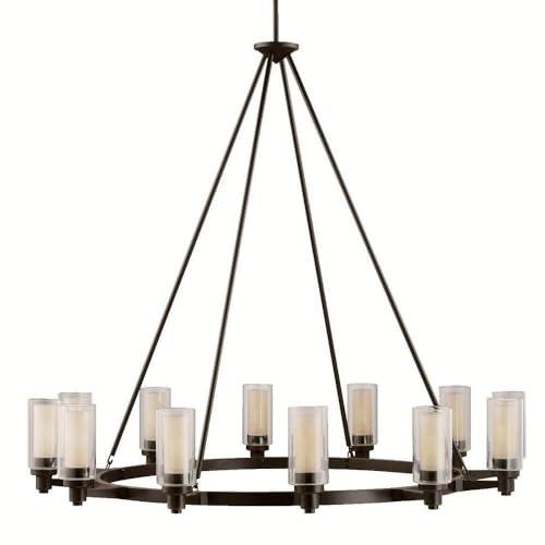 Twelve Light Chandelier With Soft Contemporary Inspirations 41 Inches Tall By 44.5 Inches Wide-Olde Bronze Finish Kichler Lighting 2347Oz