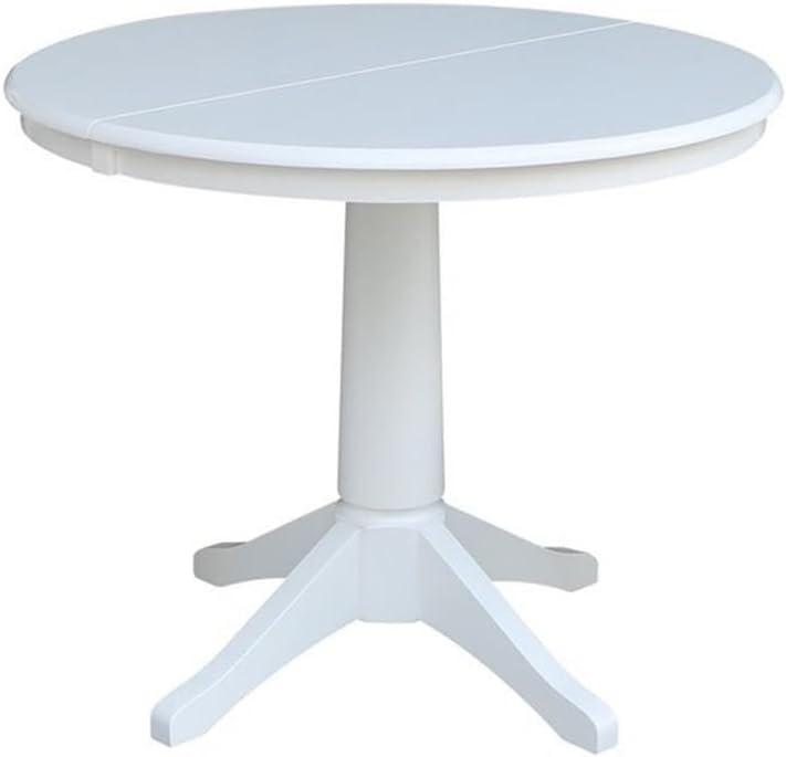 36" Magnolia Round Top Dining Table with 12" Leaf - International Concepts