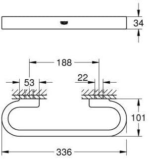 StarLight Chrome 12" Wall Mounted Metal Grab Bar