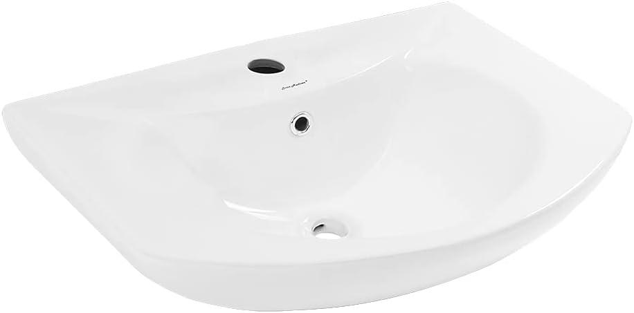 Château Pedestal Bathroom Sink U-Shaped Single Faucet Hole