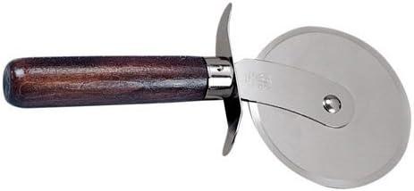 4-Inch Stainless Steel Pizza Cutter with Wood Handle