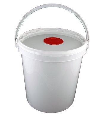 Portable White Plastic Refillable Wipe Dispenser Bucket